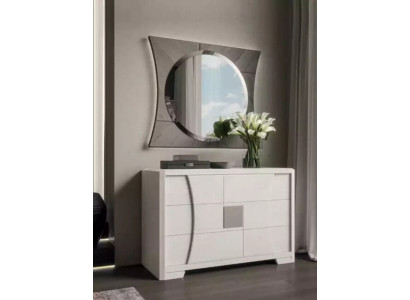 Cómoda con espejo consola de lujo, cómoda dormitorio nuevo de 2 piezas.