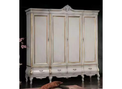 Armario de lujo blanco de madera maciza muebles de dormitorio armarios armario