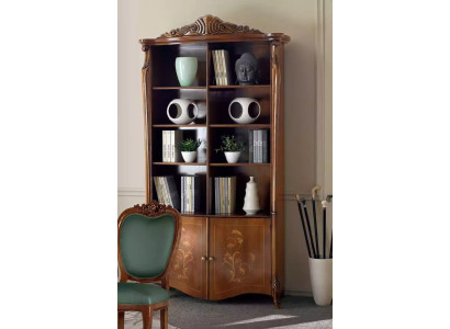 Salón estantería Libros Muebles clásicos marrones Estanterías de madera