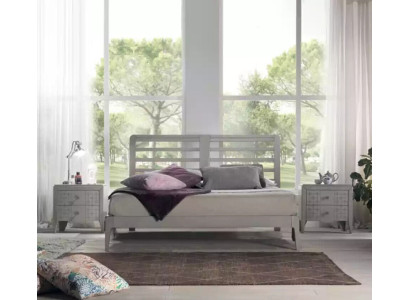 Cama 2x Mesitas de noche 3 piezas Conjunto de dormitorio Diseño Lujo Muebles clásicos