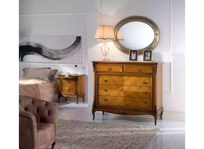 Cómoda clásica de madera, aparador, armario, muebles italianos para dormitorio.