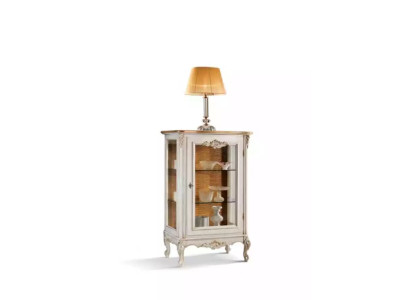 Escaparate vitrinas gabinete de vidrio estilo clásico muebles de diseño de madera.