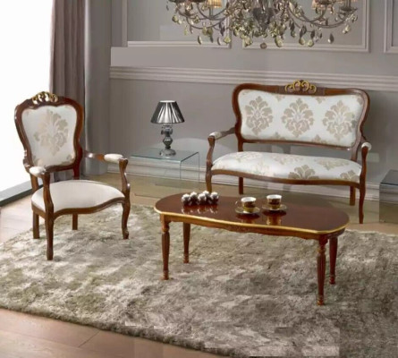 Conjunto de sofá Diseño Sofá 2 plazas Sillón Sofá Clásico de lujo Nuevo.