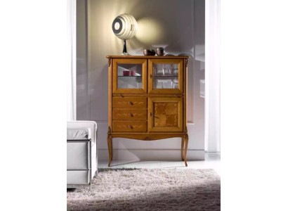 Vitrina de vidrio Armario de bar Armarios Muebles italianos Madera Sala de estar