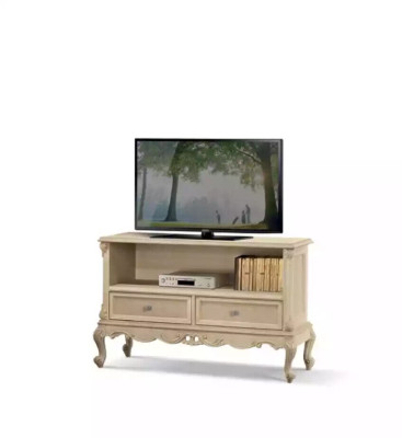 Aparador de TV RTV Salón Soporte de TV Diseño Madera Beige Estantes Italia Nuevo