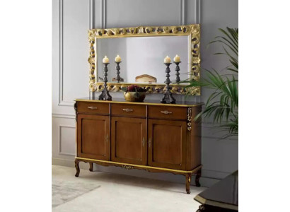 Aparador de madera, muebles de estilo italiano de lujo, cómodas estilo clásico nueva.