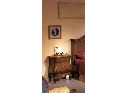 Mesa auxiliar de lujo para dormitorio de lujo estilo art déco de madera de hotel.