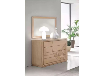 Mueble conjunto de 2 piezas, cómoda con espejo, lujo de madera muebles italianos.