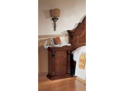 Lujosas mesitas auxiliares de diseño para dormitorio de madera de lujo.