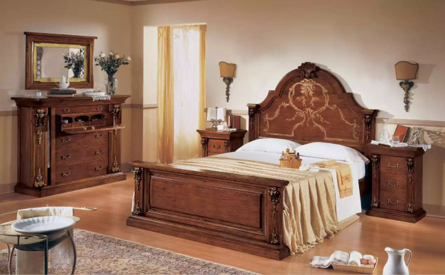 Lujosas mesitas auxiliares de diseño para dormitorio de madera de lujo.