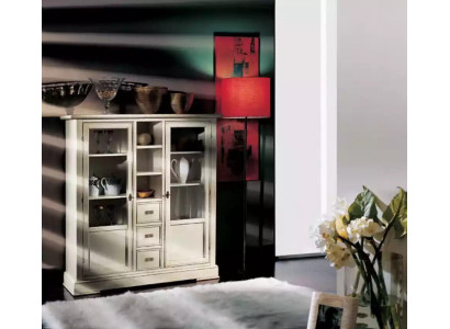 Muebles de sala de estar vitrina de madera armario de cristal aparador de madera maciza vitrina.