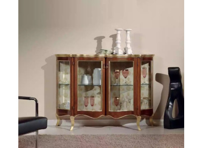 Mueble de salón vitrina de madera con cristal armario de madera auténtica aparador