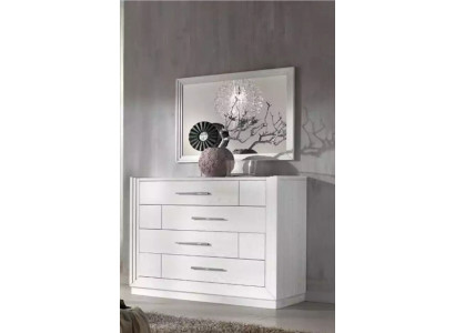 Cómoda moderna de 2 piezas. Conjunto Estilo Moderno Cómoda Espejo Muebles italianos