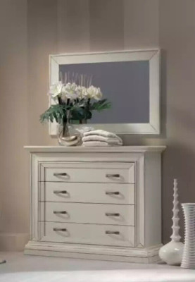 Cómodas estilo italiano Muebles Espejo 2 piezas Comoda Aparador Madera