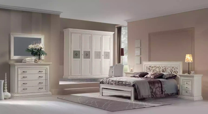 Cómodas estilo italiano Muebles Espejo 2 piezas Comoda Aparador Madera
