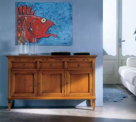 Diseño clásico Cómoda de madera Aparador marrón Cómoda Armario Nuevo