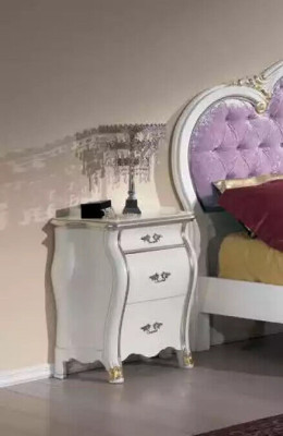 Mesita de noche con 3 cajones diseño de armario de madera clásico nuevo