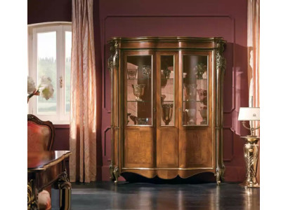 Vitrina armario madera lujo sala de estar muebles armario vidrio marrón nuevo