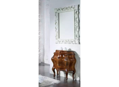 Mesita de noche mesa auxiliar muebles decoración italiana clásica de madera.
