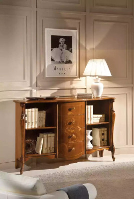 Librería de madera independiente de oficina elegante marrón estante armario nuevo