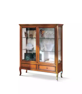 Vitrina de madera Vitrinas de cristal Armario Muebles de madera maciza Aparador Sala de estar