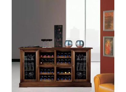 Bar en casa, mueble bar, mesa, estante, armario de vinos, armario de vinos, vitrina de lujo.