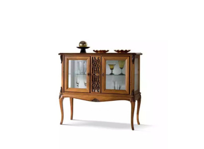 Vitrina Armario de vitrina Sala de estar Clásico Madera Armario Armario de vidrio