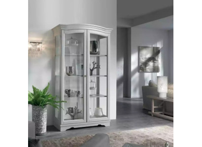 Vitrina de madera maciza para la sala de estar.