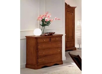 Cómoda de lujo Consola clásica de dormitorio de madera moderna de diseño marrón.