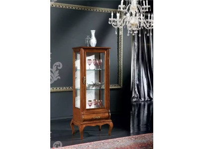Muebles de madera Vitrina de cristal Armarios Sala de estar Muebles clásicos Vitrina Armario