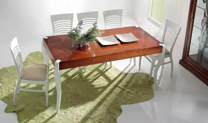Mesa de comedor de madera mesa de comedor rectangular muebles italianos mesas nuevas