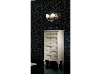 Cómoda de madera estilo italiano Muebles de lujo blanco Cómoda bufé nueva
