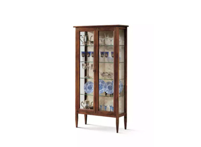 Vidrio de la vitrina armario marrón sala de estar madera aparador muebles de lujo Italia.