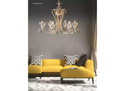 Lujoso candelabro de cristal Lámpara colgante Candelabro Lámpara de techo