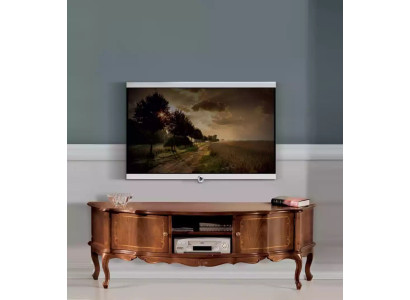 Marrón Clásico Soporte de TV de lujo Aparador de pieza baja Muebles de sala.