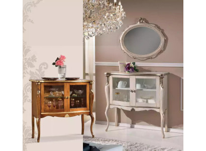 Clásico lujo vitrina sala de estar muebles de madera vitrina diseño muebles
