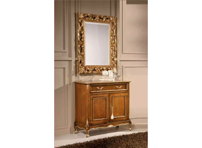 Muebles de sala Comedor Aparador Marrón de Madera de Dos Puertas con Cajón