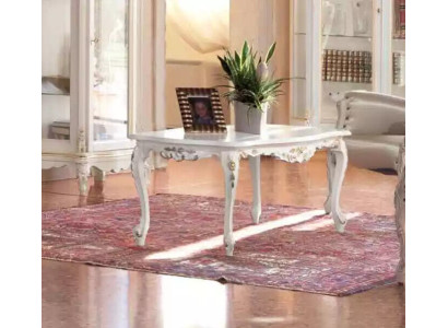 Clásica mesa de centro blanca de madera muebles de sala de estar.