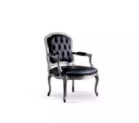 Silla de diseño de lujo estilo italiano Muebles de un asiento Sillón de madera Nuevo