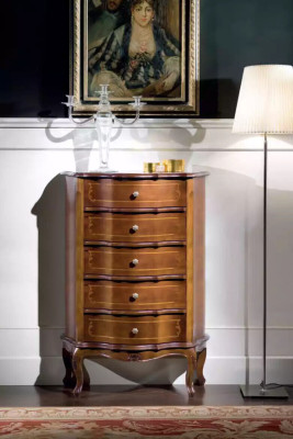 Clásica cómoda de madera marrón con cajones consola Muebles de lujo Aparador