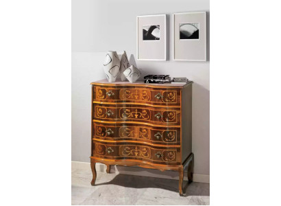 Cómoda clásica 4 cajones Muebles de madera Sala de estar Dormitorio Nuevo