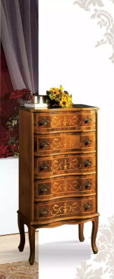Cómoda alta clásica marrón muebles de almacenamiento diseño salón