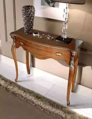Mesa de consola de lujo marrón con cajón muebles de madera diseño de dormitorio nuevo.