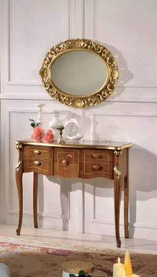Mesa consola clásica Mesa de madera marrón Muebles de diseño para sala de estar