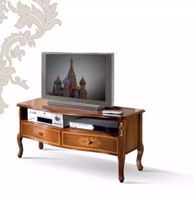 Mueble clásico para la sala de estar, soporte de TV de madera de diseño nuevo.
