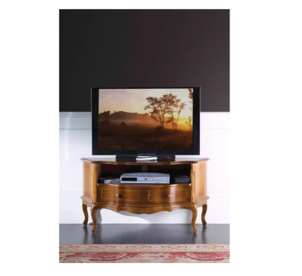 Clásica cómoda de lujo diseñador de soporte de TV con cajones de madera marrón.