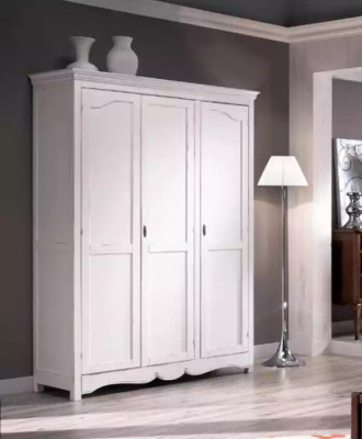 Conjunto de cama moderna para dormitorio con 2 mesitas de noche, cómoda y armario.
