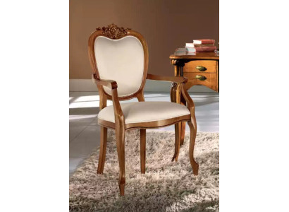 Silla clásica de lujo tapizada silla de comedor de muebles de madera nueva