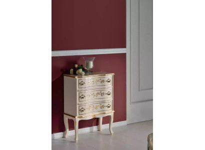 Cómoda blanca clásica, mueble de madera para sala de estar, armario de almacenamiento nuevo.