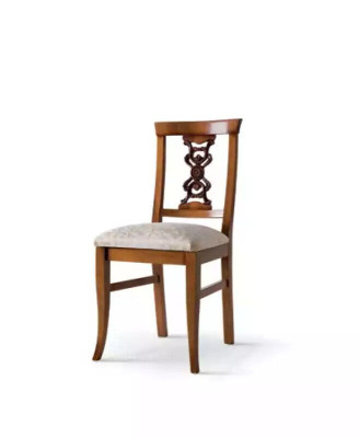 Juego de comedor de diseño de 7 piezas de muebles de madera con 4 sillas, mesa y vitrina, nuevo.